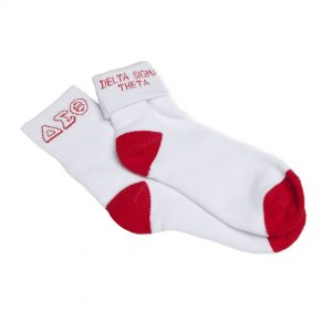 Delta Sigma Theta Ankle Socks White