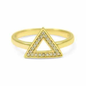 Delta Greek Letter Ring Gold Plated