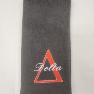 Delta Sigma Theta  Golf Towel Black