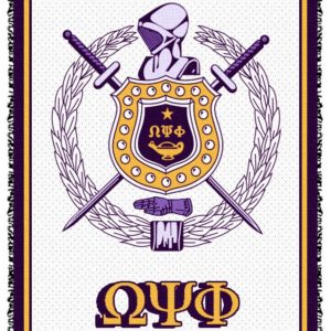 Alternative view of Omega Psi Phi Afghan Blanket
