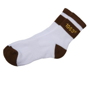 Iota Phi Theta Socks White/Brown/Old Gold