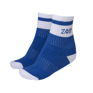 Zeta Phi beta Socks Blue