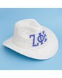 : The ZPB White & Blue Pearl Fedora Hat