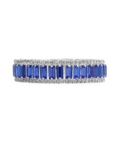 Sorority Blue Baguette Bling Tennis Bracelet