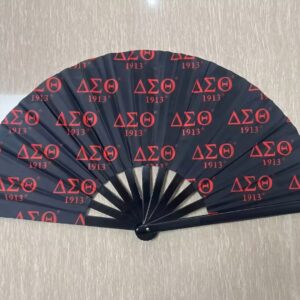 Delta Sigma Theta Clacking Fan Black